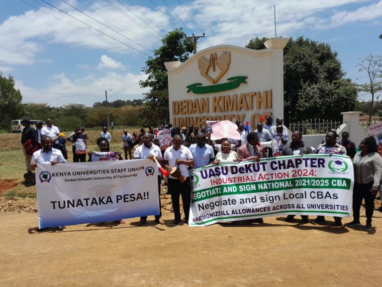 Some of the Dedan Kimathi University academic staff
