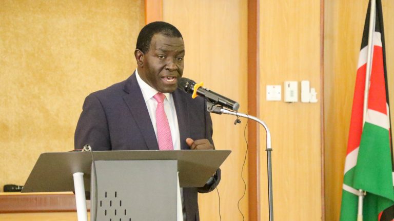 The Solicitor General Shadrach Mose, delivering a keynote address on behalf of the Attorney General at the Kenya School of Government, Lower Kabete, Nairobi