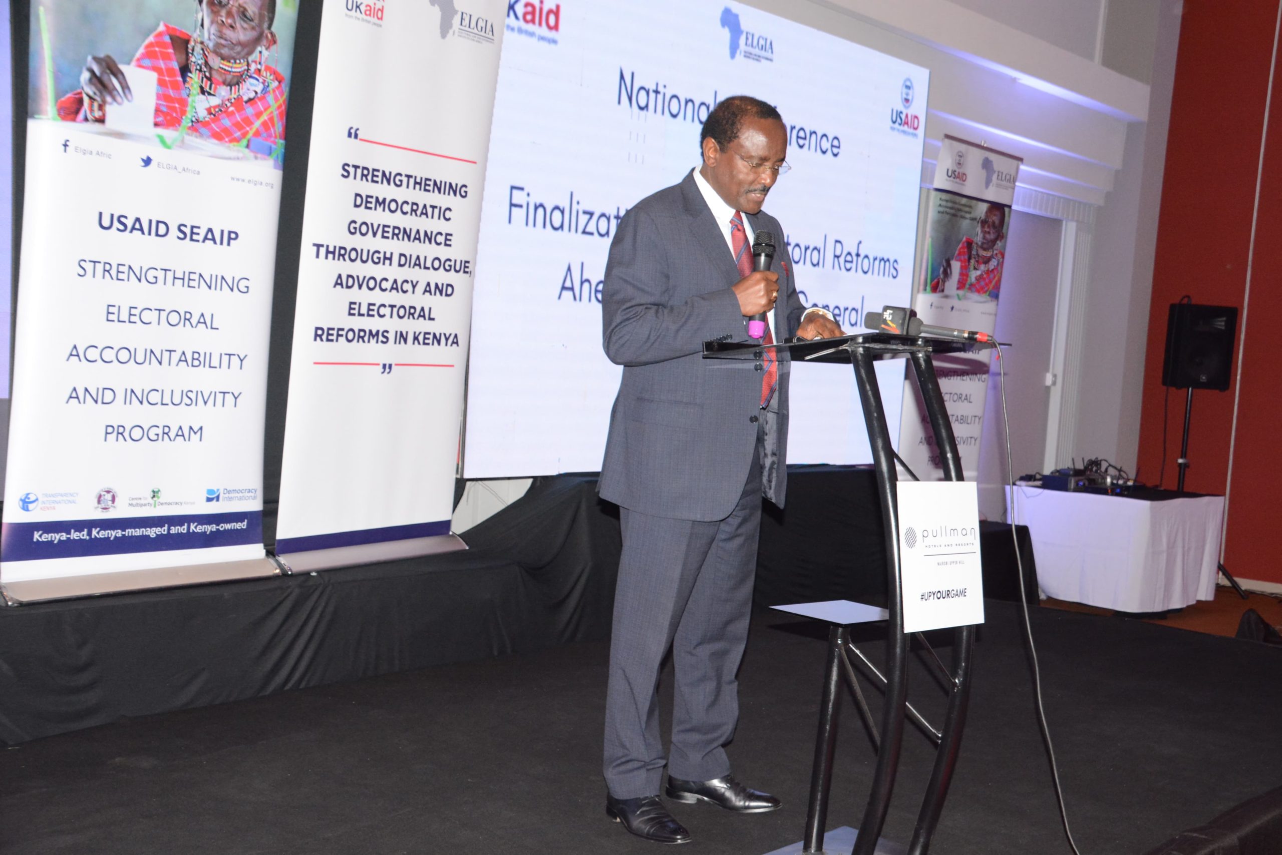 Wiper Leader Stephen Kalonzo Musyoka at the National Conference on the Finalization of the Electoral Reforms before the 2027 General Elections with IEBC Kenya and ELGIA Africa