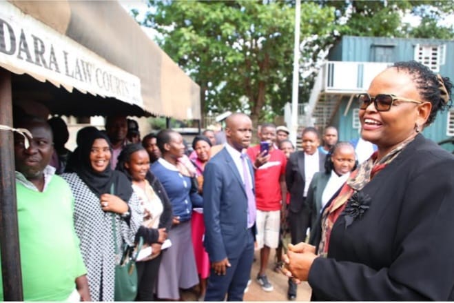 Chief Justice Martha Koome at the Makadara Law Courts