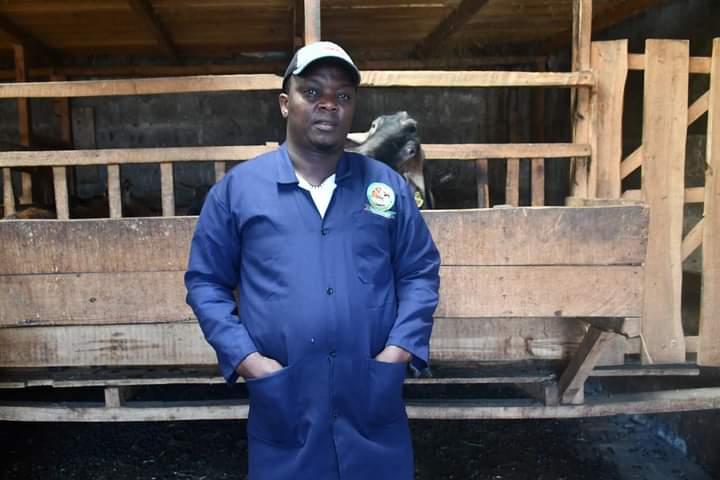 Robert Macharia a passionate dairy goat farmer