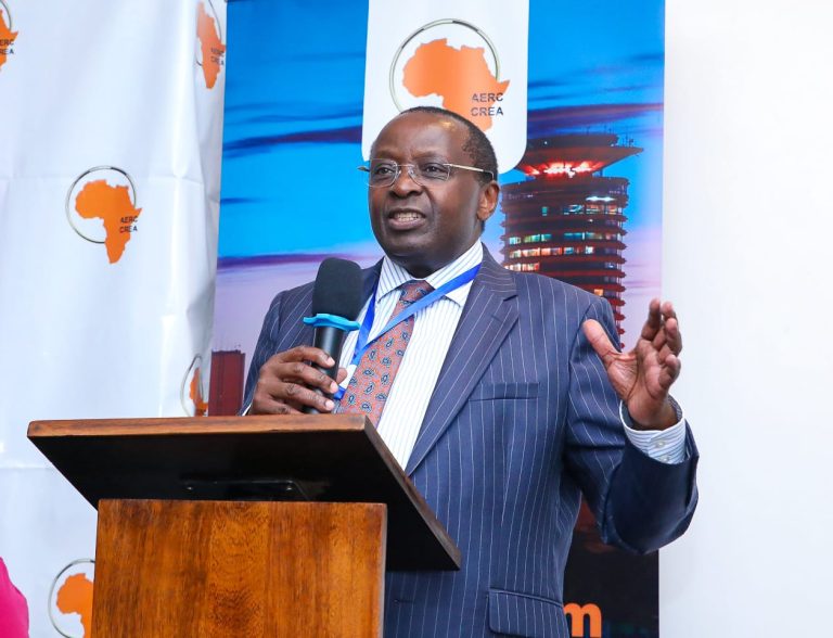 AERC Executive Director Prof. Victor Murinde during the event's briefing