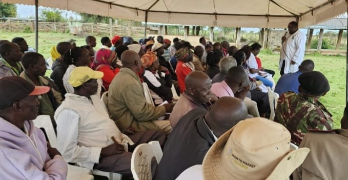 Farmers undergoing training