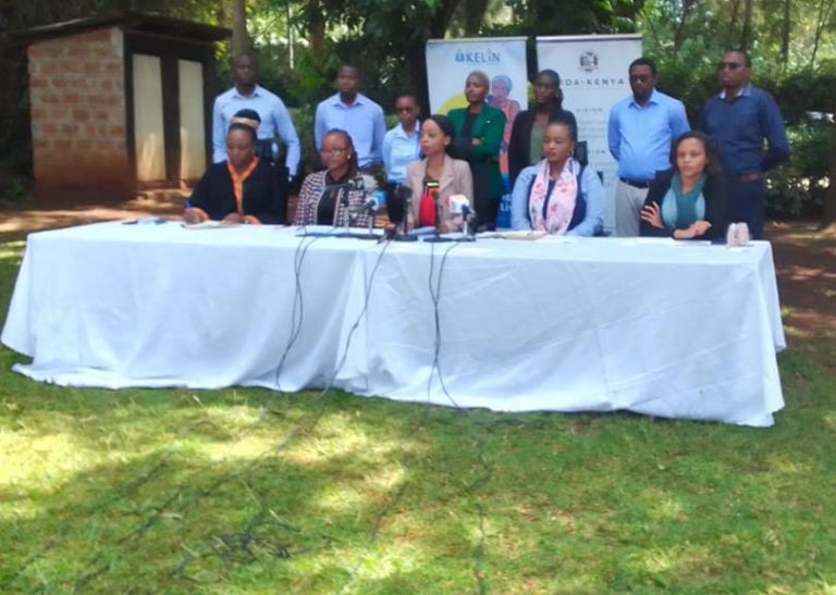 Hortense Minishi,the deputy chairperson of KELIN Kenya issuing her address