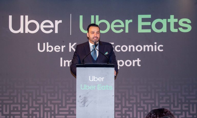 Imran Manji, Head of East Africa, Uber, during the launch of Uber Kenya Economic Impact Report
