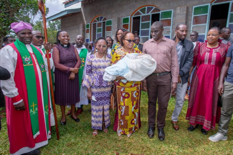 Kirinyaga County Governor Ann Waiguru with other leaders yesterday