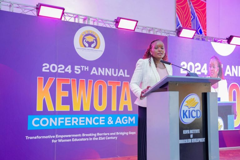 President's Advisor On Women Rights Ms Harriette Chiggai addressing KEWOTA forum yesterday