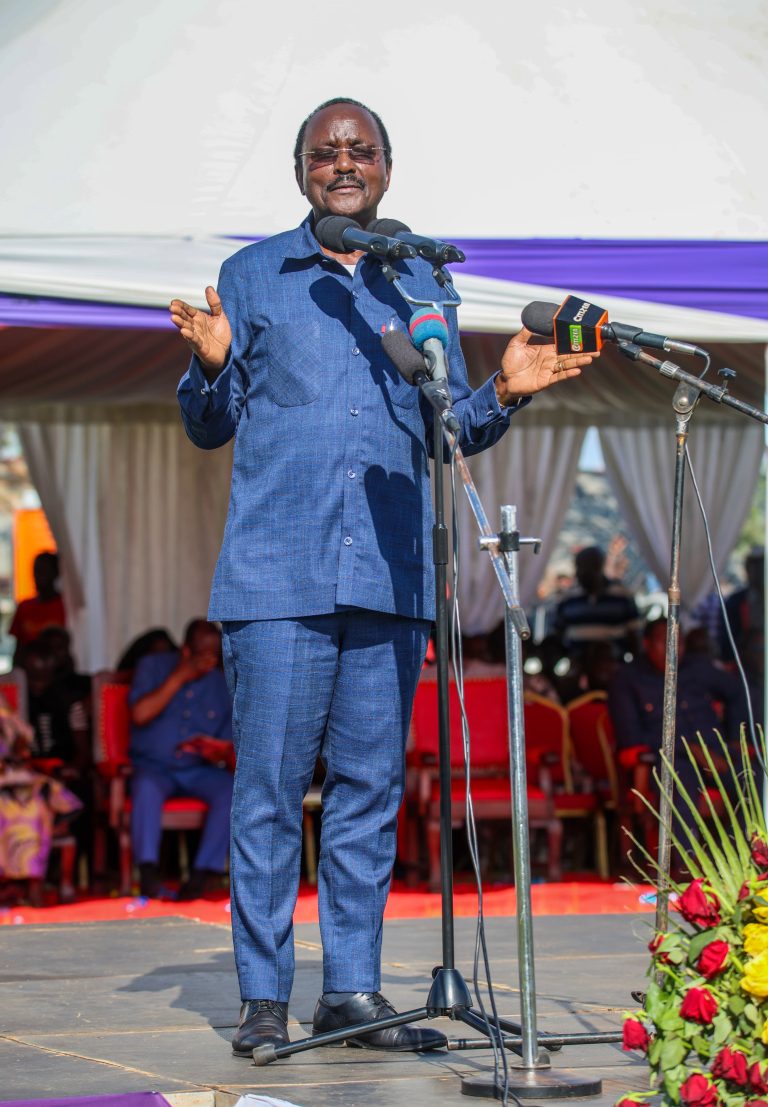 Wiper Leader Kalonzo Musyoka issuing his address
