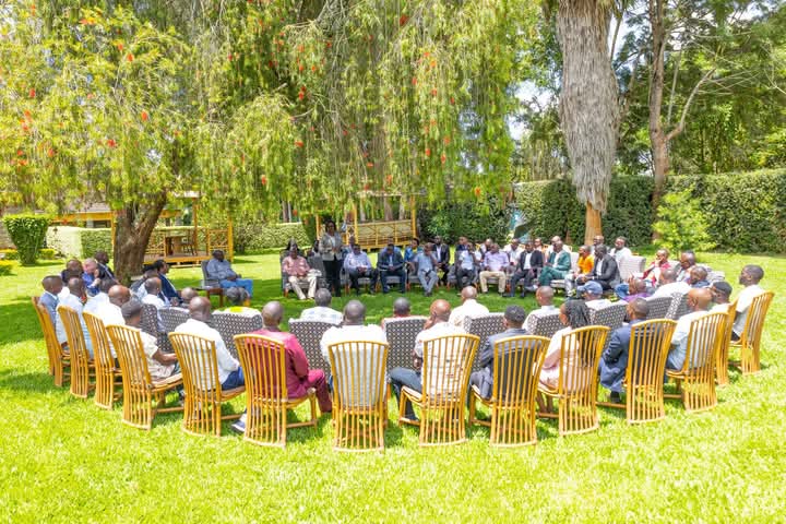 Former Deputy President Rigathi Gachagua over the Easter holiday hosted grassroots leaders from Meru County where his mother