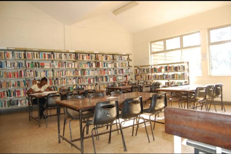 A section of a library.