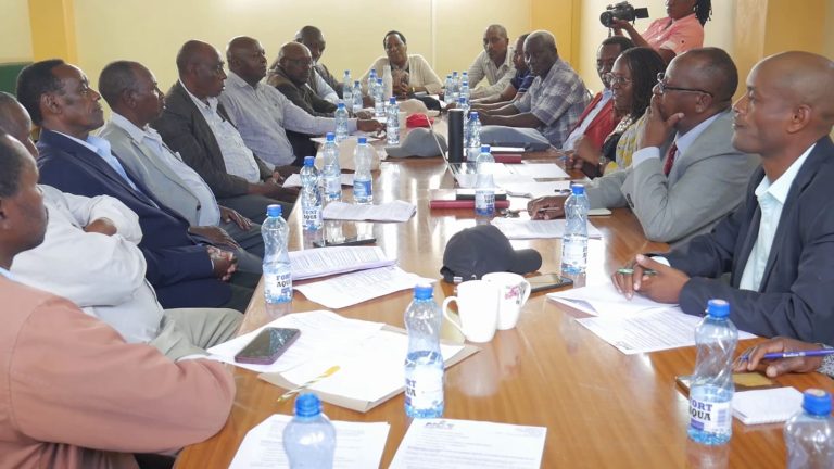 Coffee Cooperative Societies leaders from Murang'a County during the meeting.