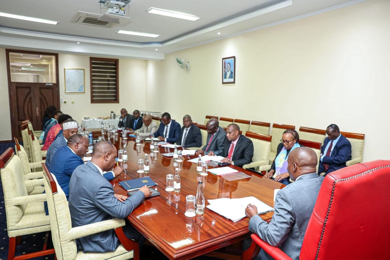 Principal Secretary Jonathan Mueke yesterday led a delegation from the State Department for Livestock to brief the Deputy President Kithure Kindiki