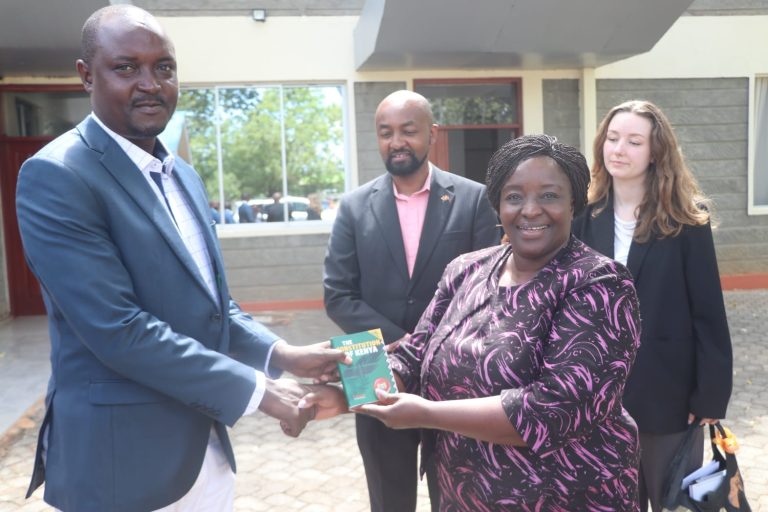 Tharaka Nithi County Government Administration Executive Muthini Karangi (left)