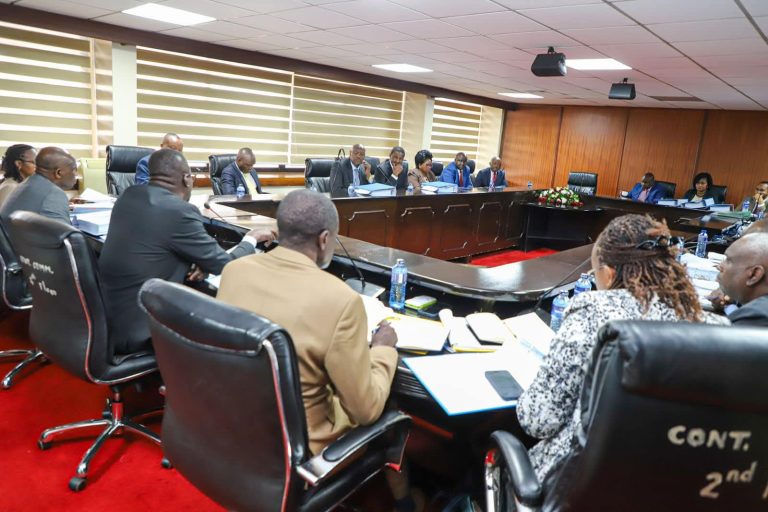 The committee during yesterday's session.