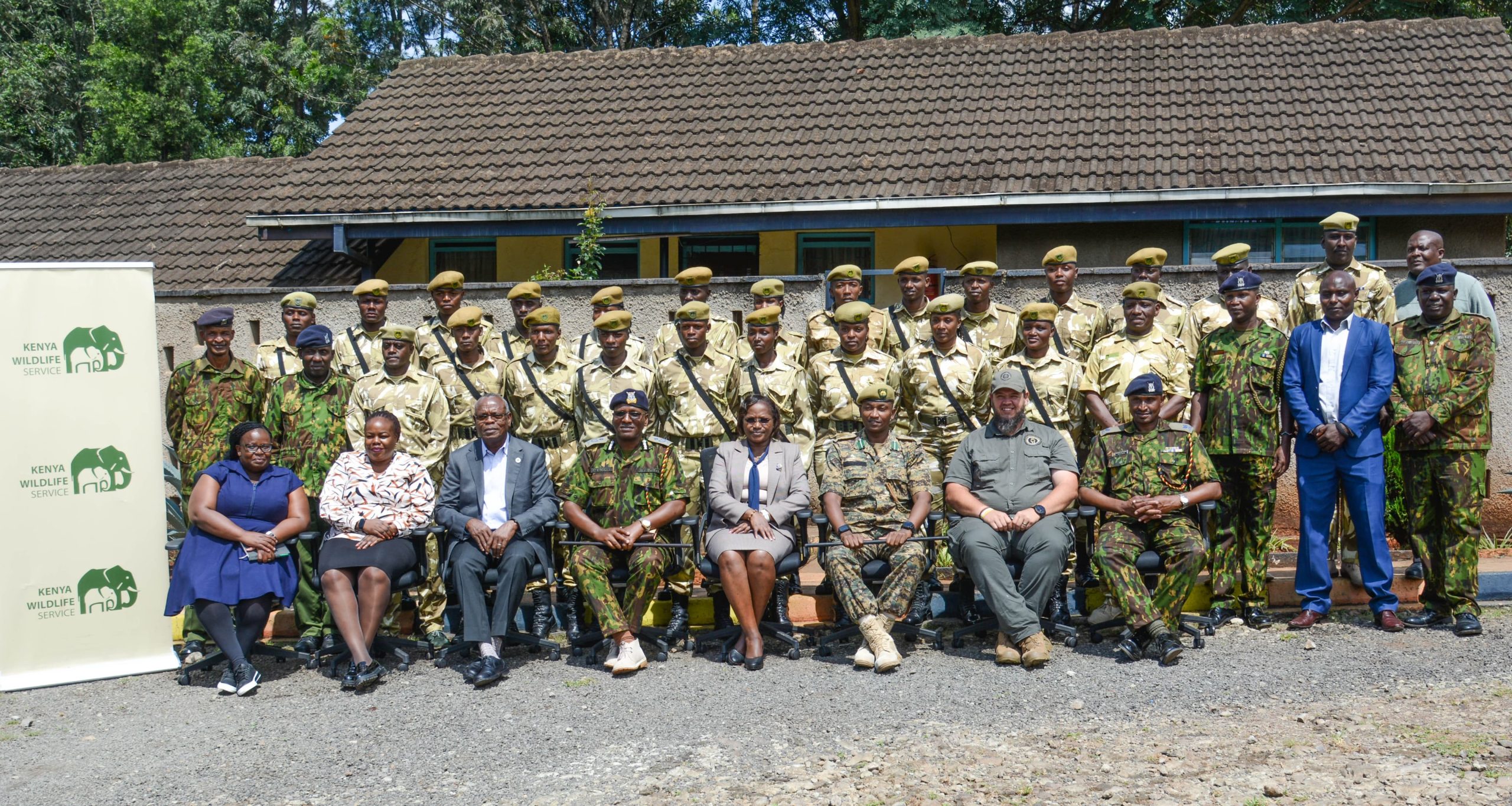 The officers undergoing training alongside some of their trainers.