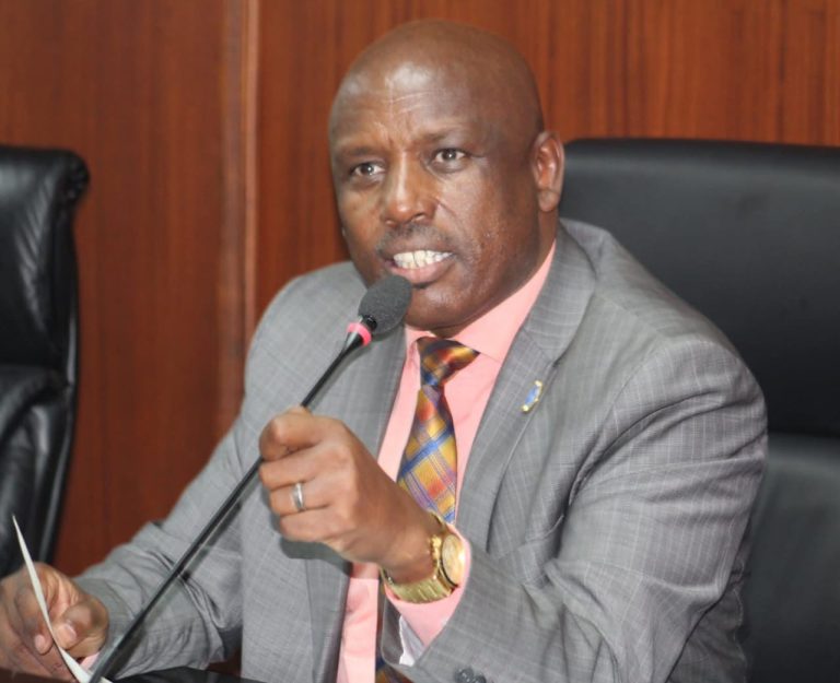 Charles Kamuren during yesterday's session.