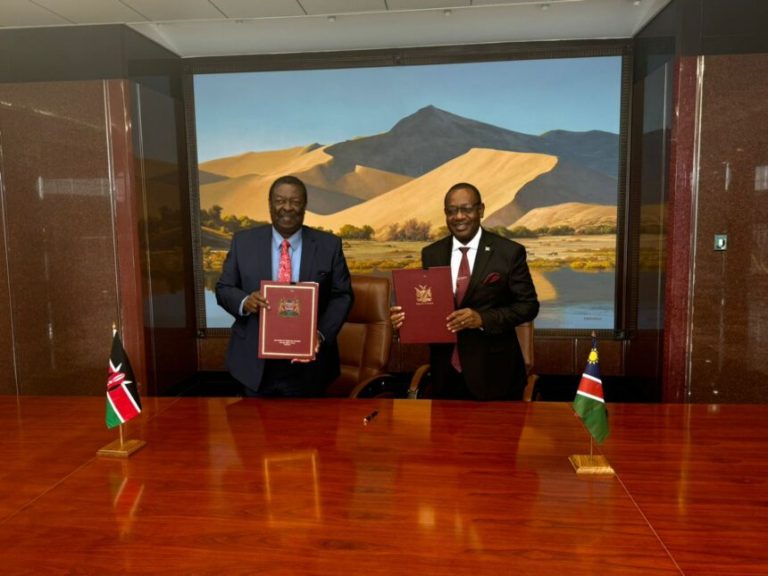 Dr. Peya Mushelenga, Minister of International Relations and Cooperation of the Republic of Namibia hosted Dr. Musalia Mudavadi