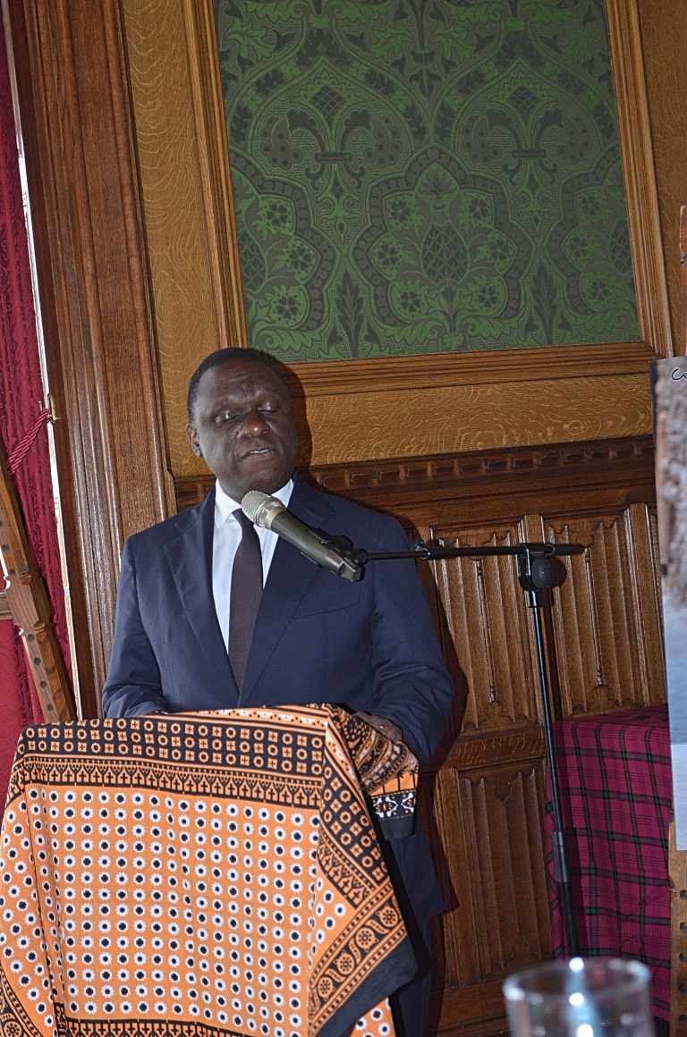 Photo 1 Mr Mbelwa Kairuki, Tanzania's High Commissioner the UK, in his keynote speech made a passionate appeal to boost Kiswahili globally vv