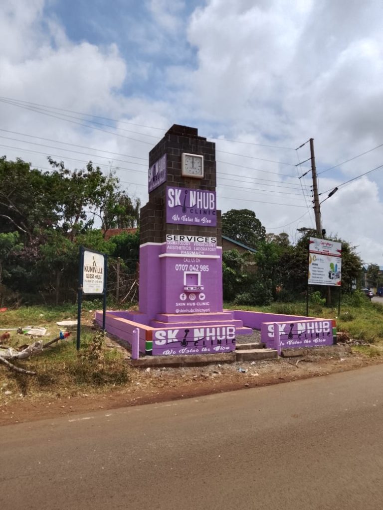 The monument after being painted last week.