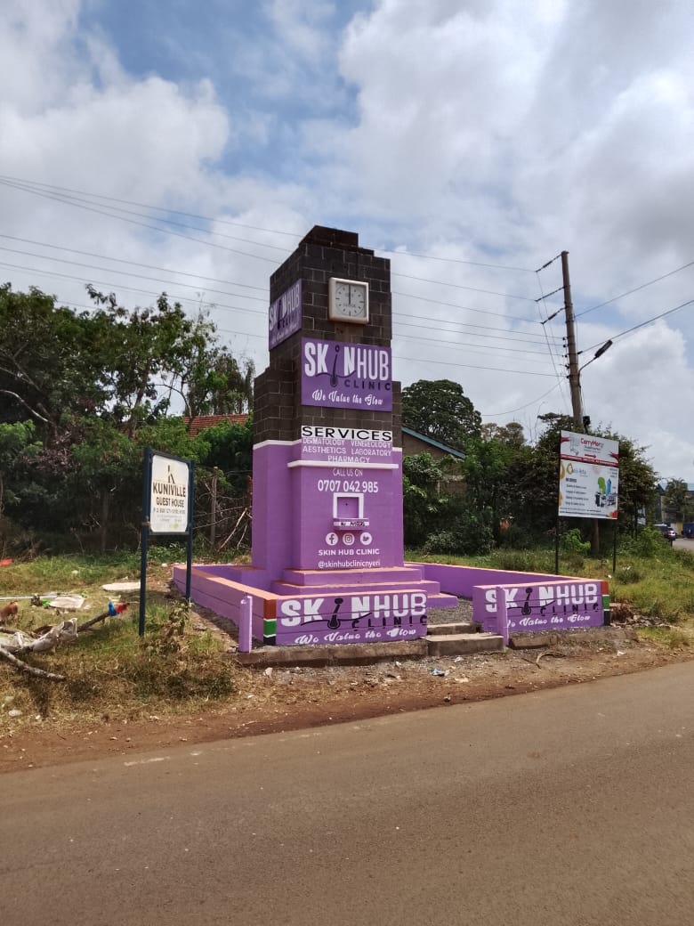 The monument after being painted last week.