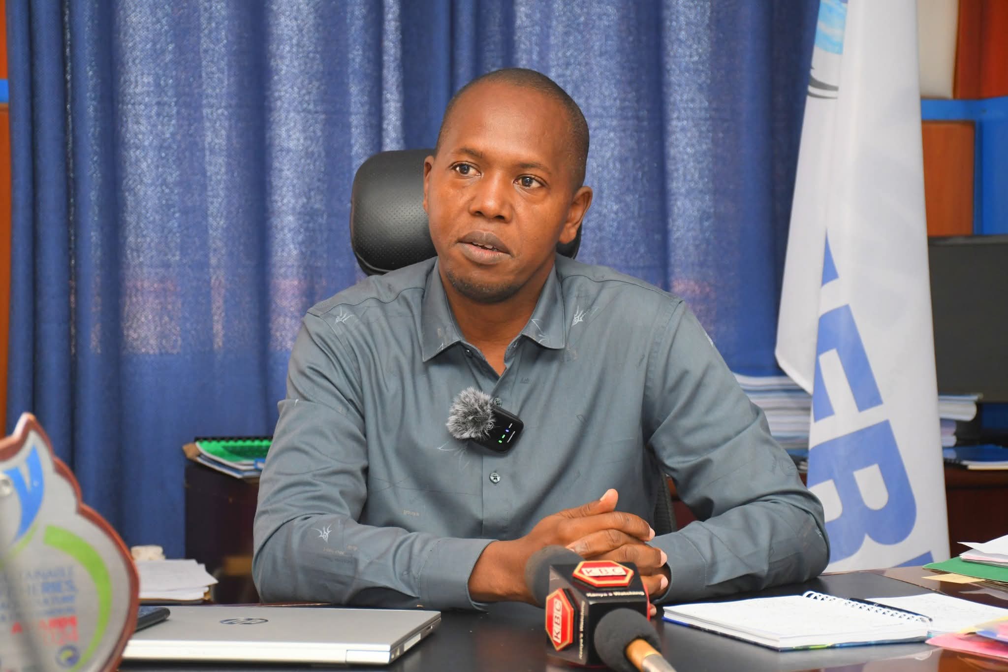KMFRI Director General, Dr. Paul Orina addressing journalists last week.