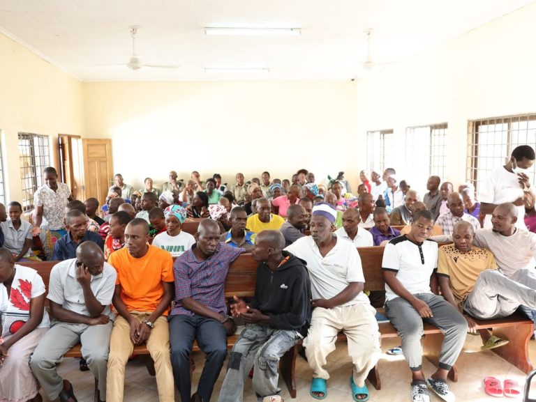 Some of the suspects in court.