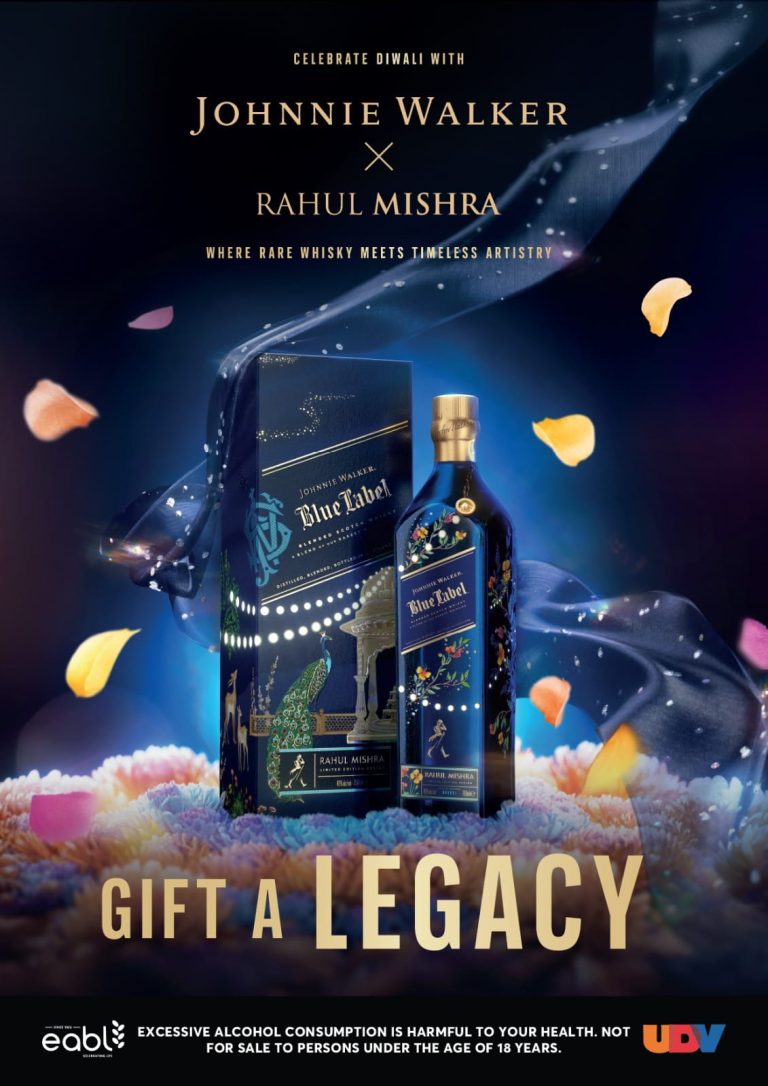 The new limited-edition design for Johnnie Walker Blue Label to mark the upcoming Diwali festivities.