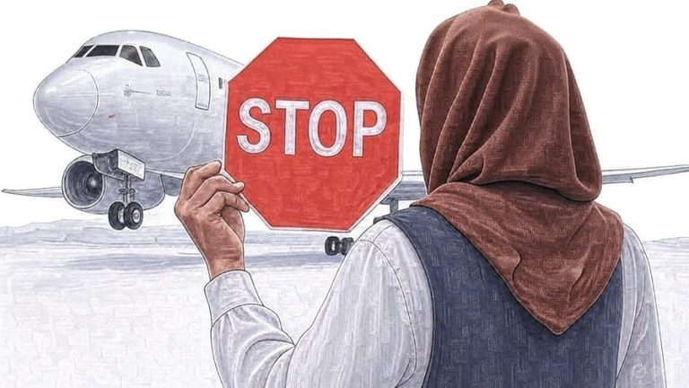 An illustration of a campaign to end violence in Gulf countries