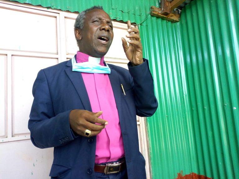 Archbishop Erastus Njoroge addressing the congregation at a past event.