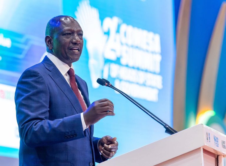 President William Ruto addressing the Summit yesterday.