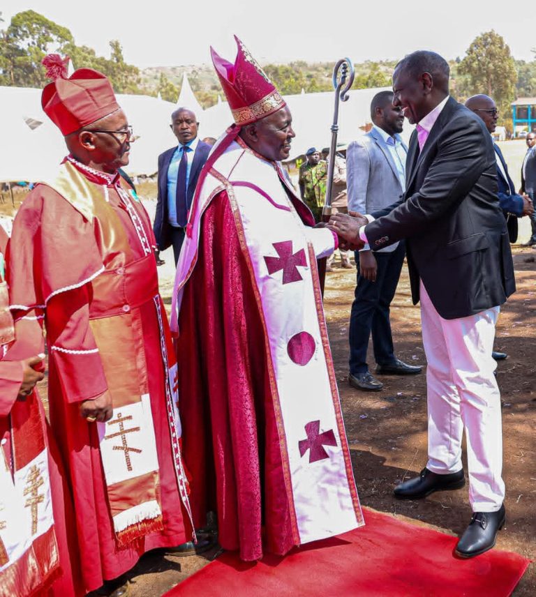President William Ruto being welcomed by AIPCA top leadership yesterday.