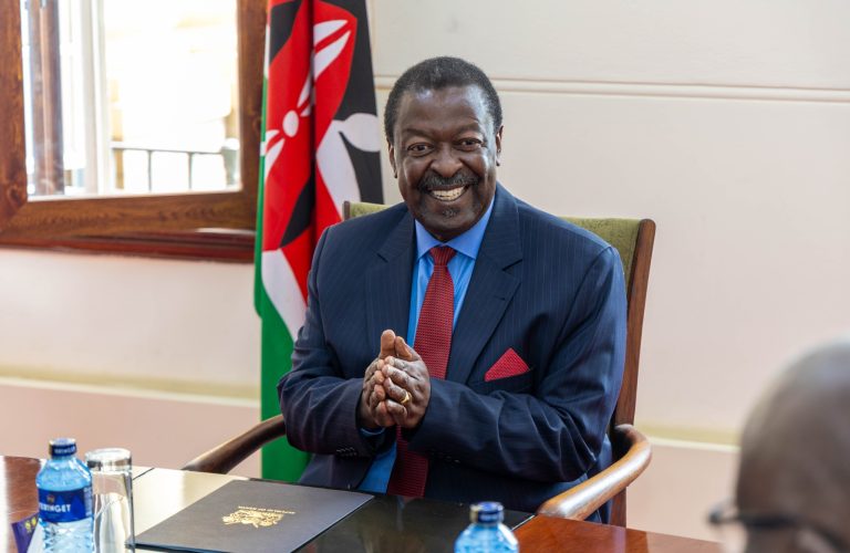 Prime Cabinet Secretary Musalia Mudavadi in his office yesterday.