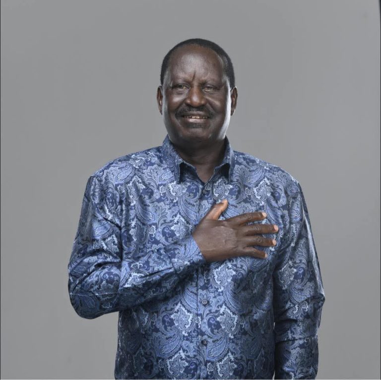 Raila Amolo Odinga, the ODM Party Leader and former Prime Minister of the Republic of Kenya