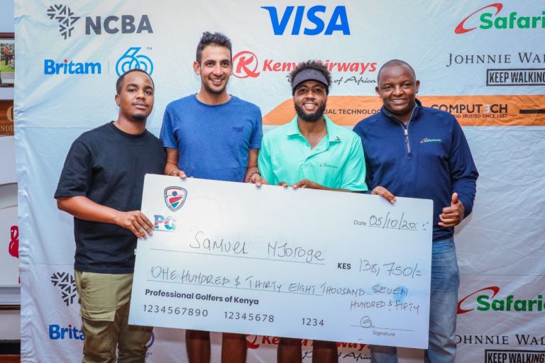 Safaricom sponsored PGK Equator Tour professional golfers