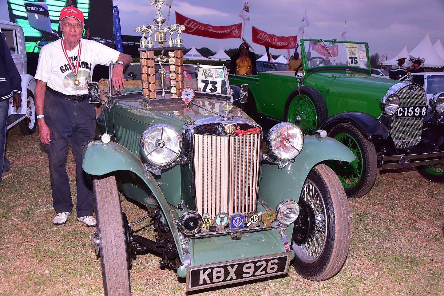 The metallic green 1947 MG