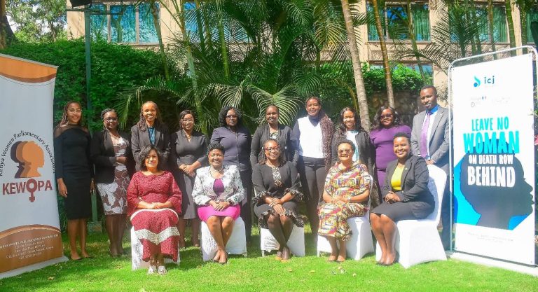 Some of KEWOPA members and ICJ officials after the Tuesday meeting.