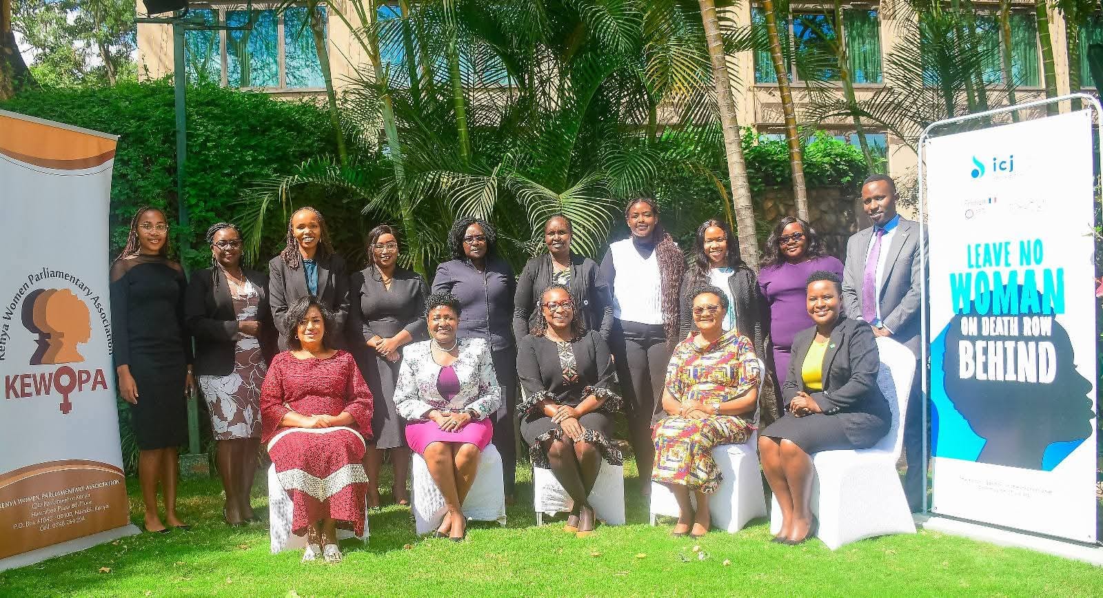 Some of KEWOPA members and ICJ officials after the Tuesday meeting.