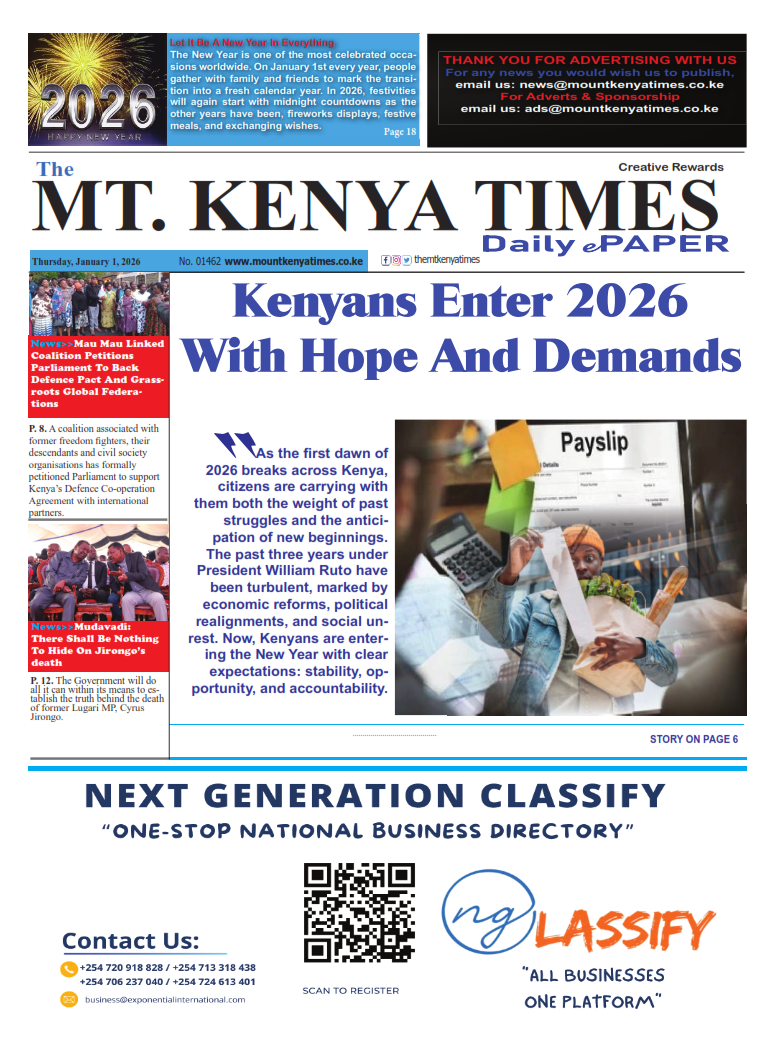 Mt Kenya Times ePAPER January 1, 2026