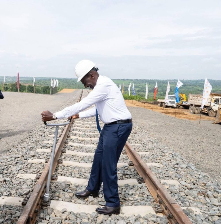 President William Ruto during the launching of Naivasha_Malaba Standard Gauge Railway line.