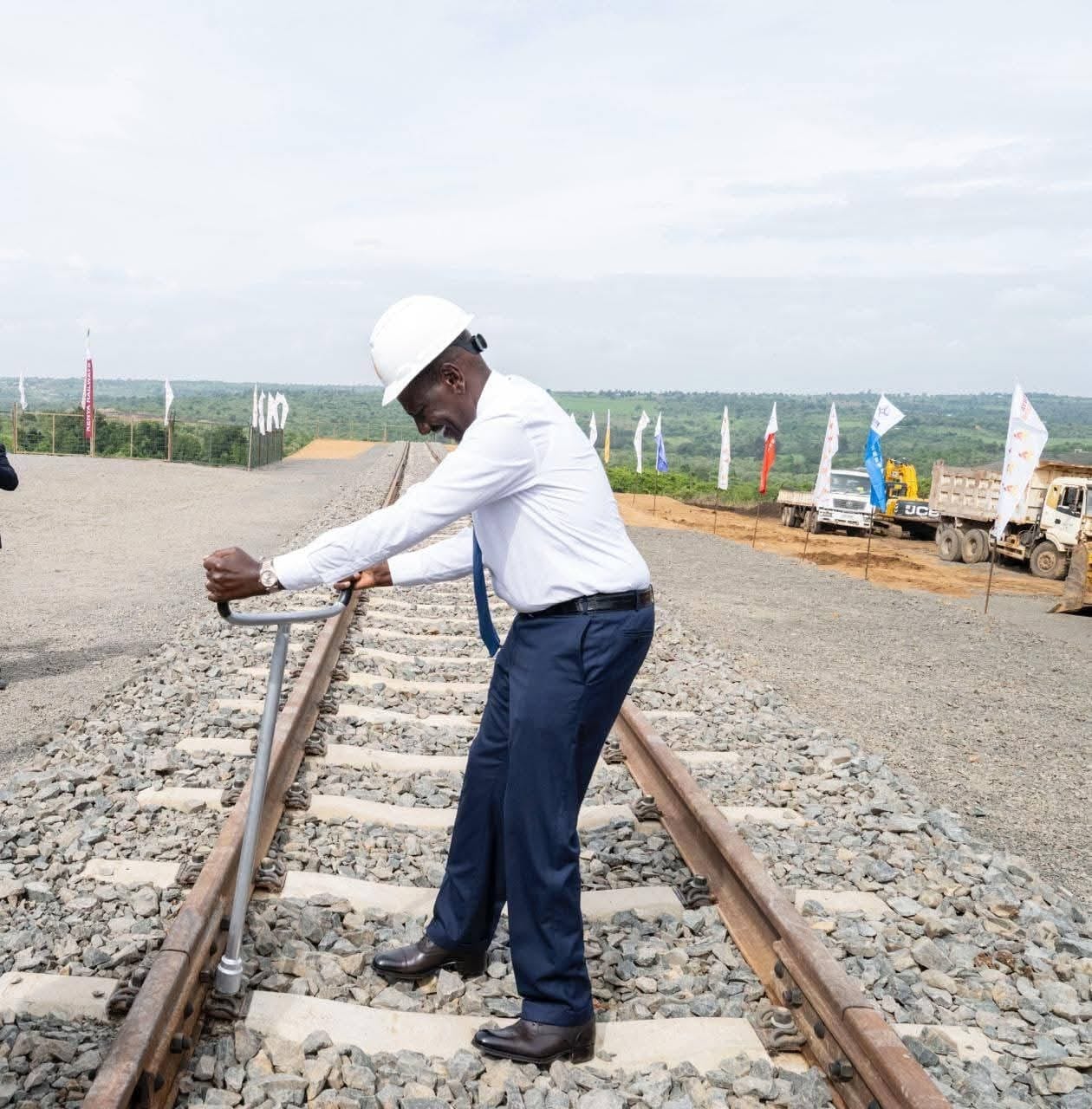 President William Ruto during the launching of Naivasha_Malaba Standard Gauge Railway line.