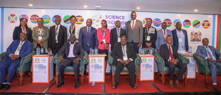 Uganda’s Minister of State for EAC Hon. James Magode (3rd right)