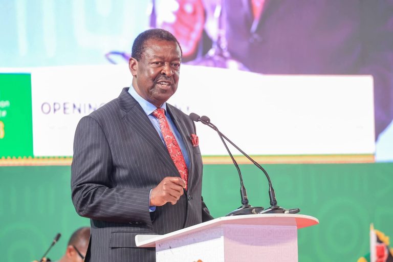 PCS Musalia Mudavadi addressing the forum yesterday.