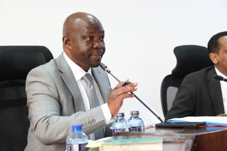 PICSSAA vice-chair Caleb Amisi during yesterday's session.