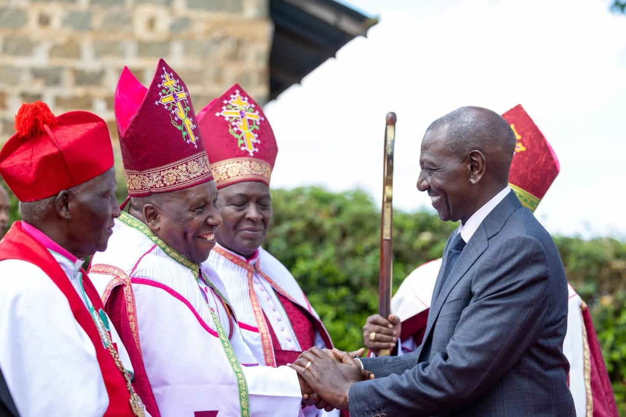 President William Ruto being welcomed by top AIPCA leadership yesterday.