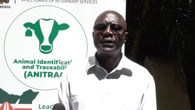 Senior Deputy Director for Livestock Policy, Research and Regulations at the State Department for Livestock Development, Dr. William Akwimbi, addressing the press