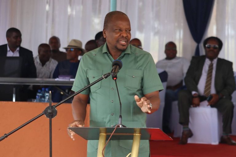 CS Mutahi Kagwe at Kagumo High School last Friday.