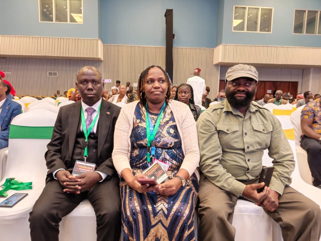 From left; Ambassador Eugene Kavune Nzabonimba, Ambassador Mary Wahogo and CDE Samora at The Edge Convention Centre yesterday.