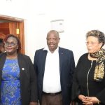 From left; Ann Asugag, Isaac Rutto and Jacqueline Ingutiah in Nyeri yesterday.