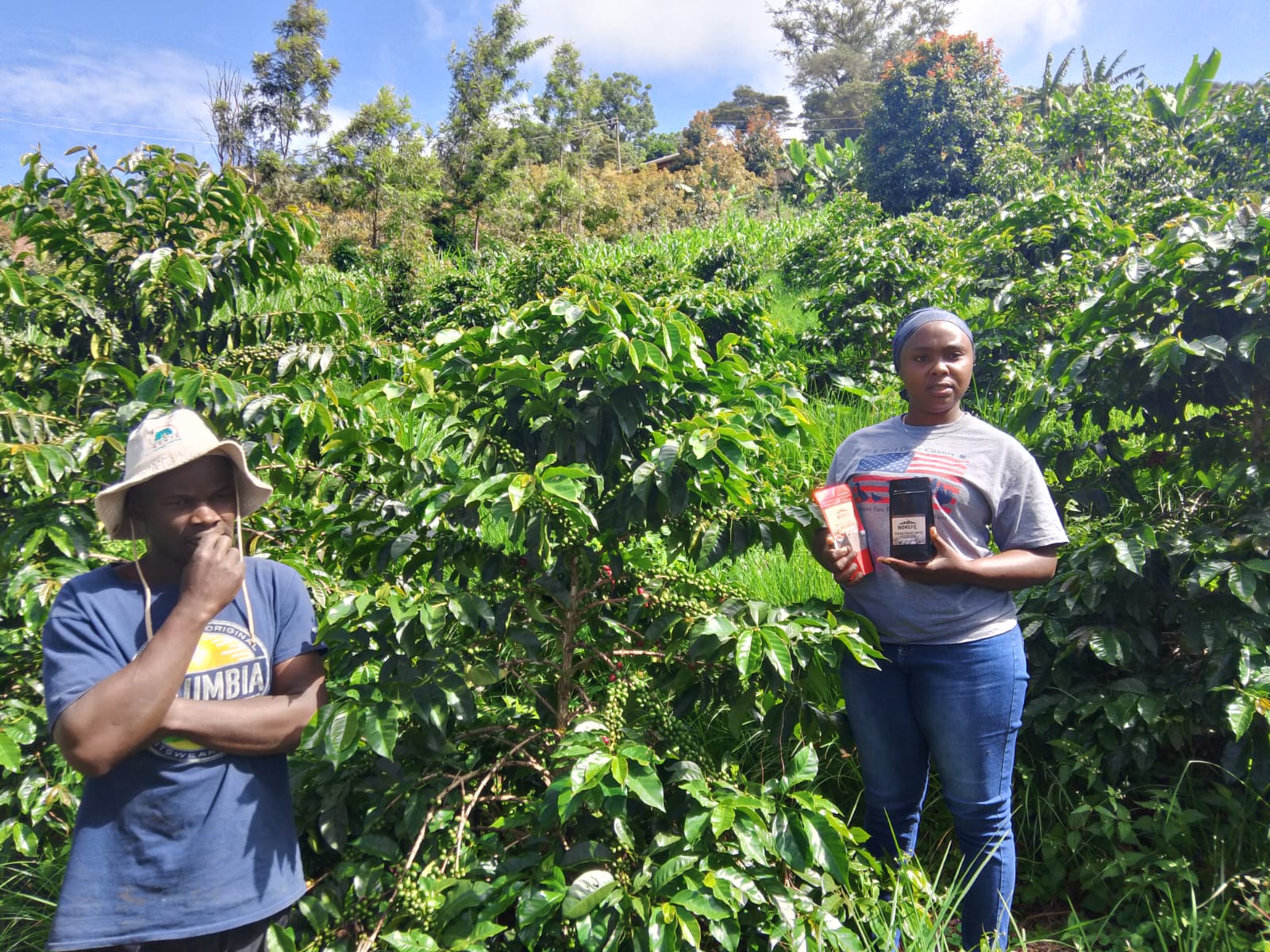 Group members in their farm.
