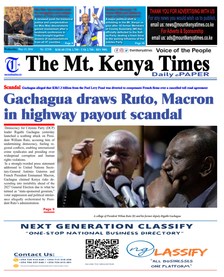 May 13, 2026 The Mt Kenya Times ePAPER_001